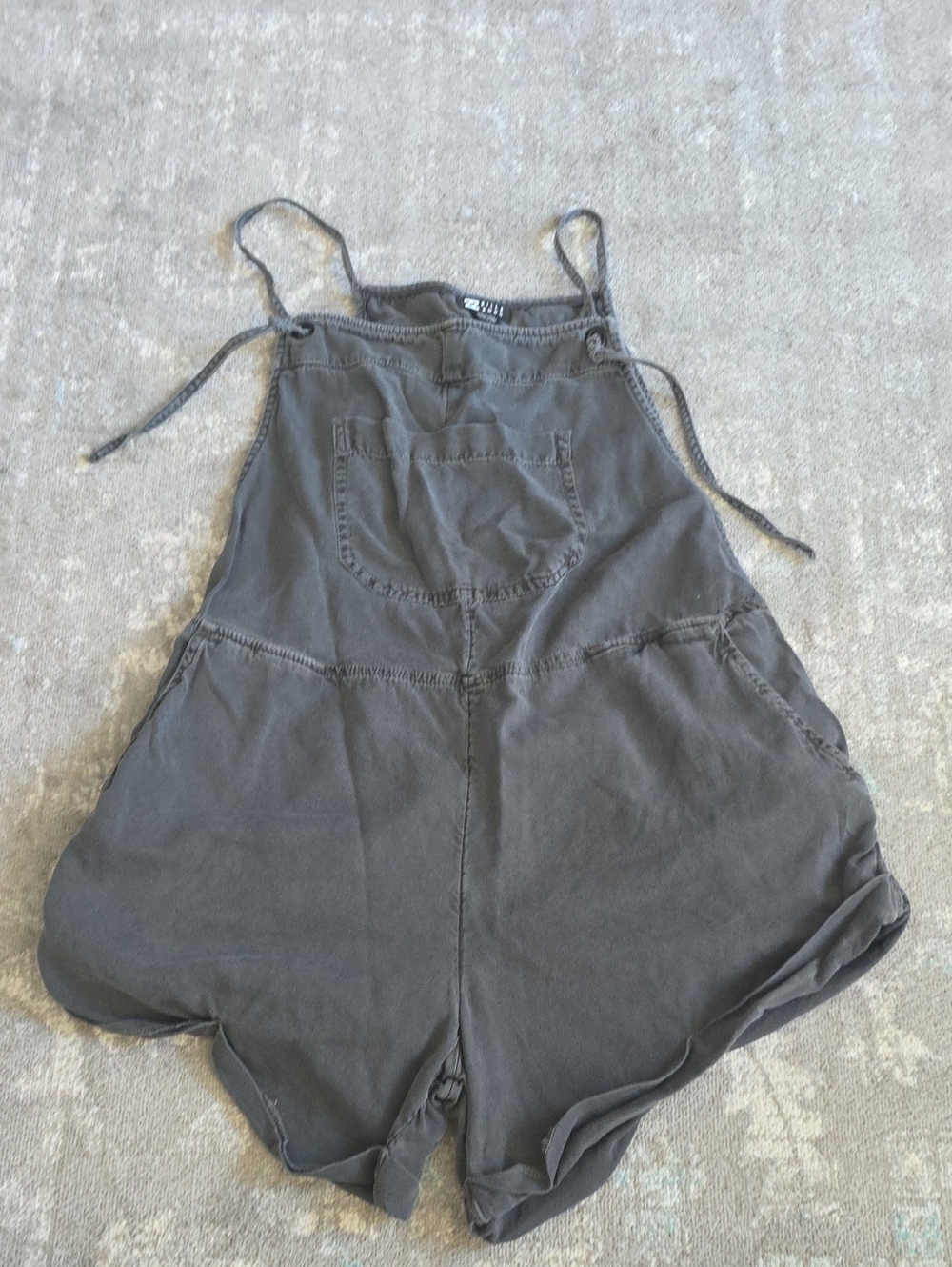 Billabong Girls Charcoal Gray Romper
